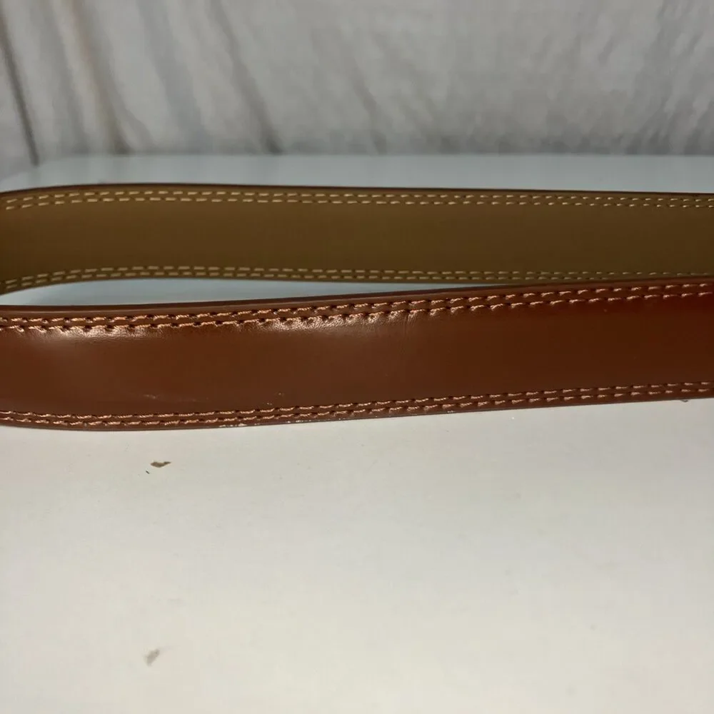 Chaoren Men’s Belt Leather Belt Ratchet Customizable Fit Medium Brown